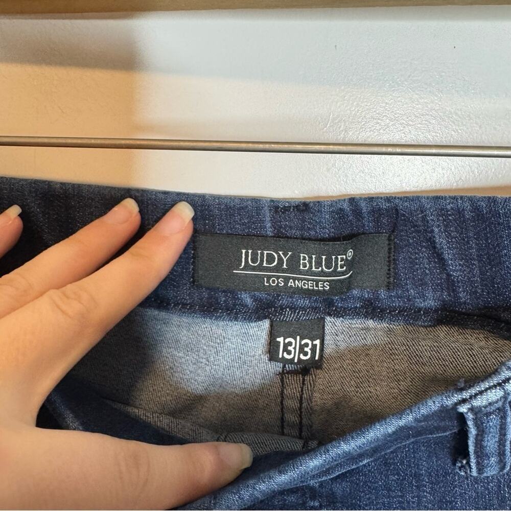 Judy Blue Pull On Super Flare Dark Wash High Rise Jeans Size 13/31 - Picture 3 of 8
